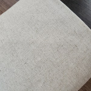 Linen/ cotton blend fabric by the yard, solid dark natural #L044