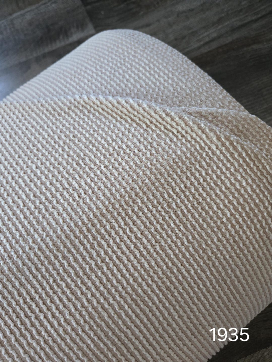 Ribbed Jacquard Knit, Fabric by the Yard, Rib Knit, Natural Variegated ...