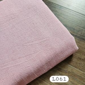 Linen blend fabric by the yard, mauve #L061