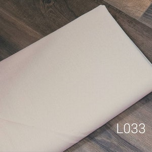 Linen blend fabric by the yard, solid peach #L033