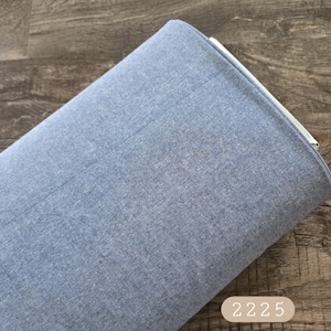 Cotton fabric by the yard, medium blue #2225