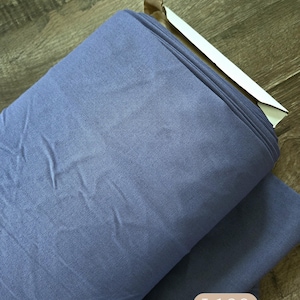 Linen blend fabric by the yard, solid independence blue #L122