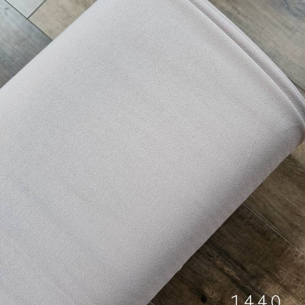 Techno crepe fabric, knit fabric by the yard, solid latte #1440