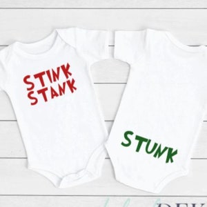 Christmas Baby Onesie®, Stink Stank Stunk bodysuit, funny onesie®, Funny Christmas onesie®, Baby outfit, Holiday baby gift, first Christmas