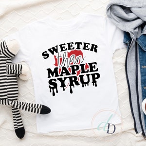 Süßer als Ahornsirup Kanada Tag Shirt, Kanada T-shirt, Kinder Shirt, Kinder Kanada Tag T-shirt, jungen kanadischen Shirt, Ahornblatt