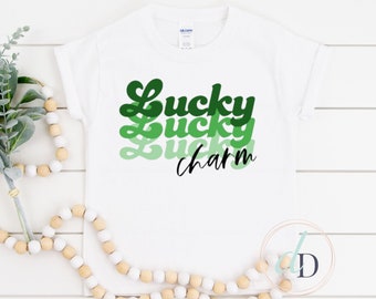 Lucky Charm Toddler Shirt | St. Patrick's Day Children's Shirt | Shamrock t-shirt | St. Patrick's Day Kids T-shirt | Cute Shirt | Retro Look