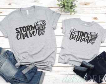 Mommy and Me Matching Shirts | Mom and Son shirts | Mama and Daughter Matching Shirts | Tiny Tornado | Tornado Chaser | Family Matching