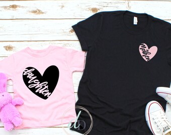 Mom and Daughter Matching Shirts | Valentine's Day Matching Shirts | Mommy and daughter shirts | Family Matching | Heart shirt, gift for her