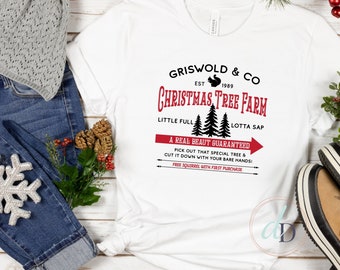 Christmas Tree Farm Shirt, Griswold Christmas Shirt,  Vacation Shirt, Funny Christmas Crewneck, Vintage Holiday Shirt, 90s movie, retro feel