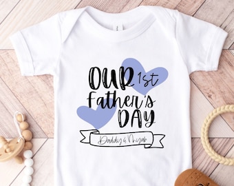 Our First Father's Day Onesie®, Baby/ Toddler Girls Father's Day Onesie®, girls Father's Day bodysuit, Father's Day Onesie® for girls