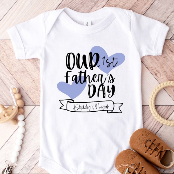 Our First Father's Day Onesie®, Baby/ Toddler Girls Father's Day Onesie®, girls Father's Day bodysuit, Father's Day Onesie® for girls