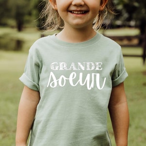 Grande Soeur Shirt | French Big Sister t-shirt | Big Sis tee | new sister shirt | new sibling tshirt | sister t-shirt | big sister gift