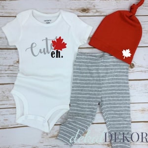 Canada Day Outfit Cute eh Onesie® Gender Neutral outfit Baby Shower Gift Newborn gift Canadian Baby 画像 1