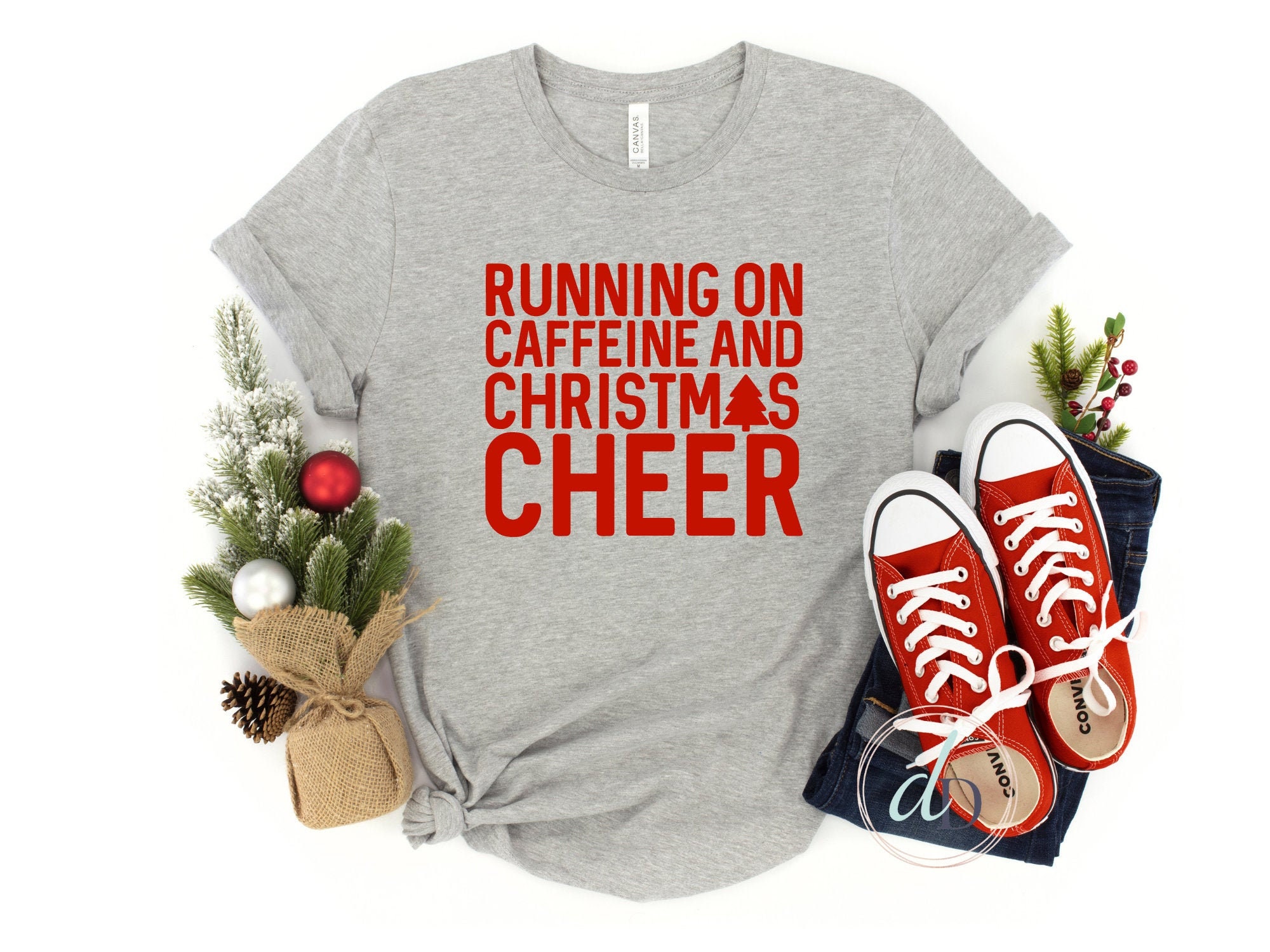 Funny Christmas Shirt Running on 