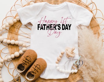 Happy First Father's Day Onesie®, Baby/ Toddler Girls Father's Day Onesie®, girls Father's Day bodysuit, Father's Day Onesie® for girls