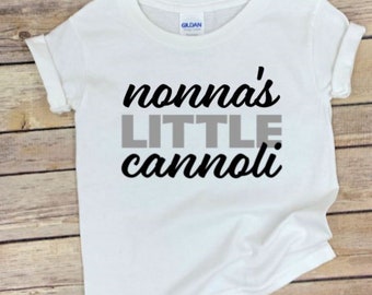 Nonna's Little Cannoli | Custom Kids Shirt | Custom Toddler shirt | Customized shirt | Customized Gift | Children's personalized gift