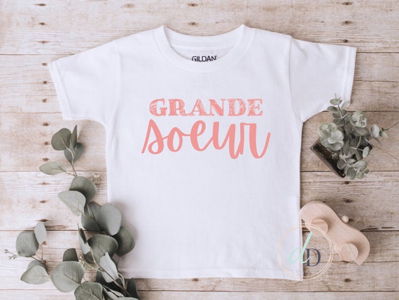 Grande Soeur Shirt French Big Sister T shirt Big Sis Tee New