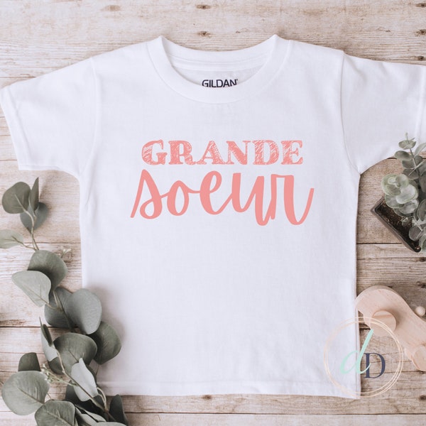 Grande Soeur Shirt | French Big Sister T-Shirt | Großer Sis Tee | neues Schwestershirt | neues Geschwister tshirt | Schwester T-Shirt | großes Schwester Geschenk