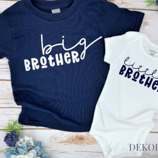 Sibling Shirts | Matching Big Brother Little Brother Shirts | Big Brother | Little Brother | pregnancy reveal set | matching shirts