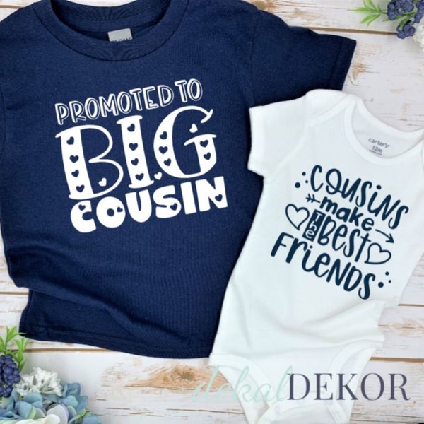 Befördert zum Big Cousin Shirt Set | Cousins machen beste Freunde Onesie® | Schwangerschafts-| Cousinshirt | Cousin Shirt Set