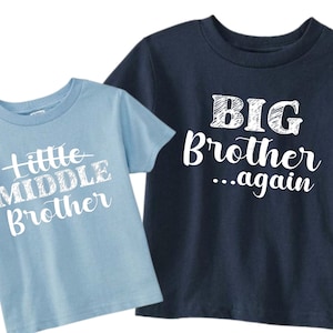 Big Brother Big Sister, Oldest Middle Youngest, Family Baby Announcement, Siblings Shirt, 3rd Baby Announcement, Pregnancy Reveal, Hospital