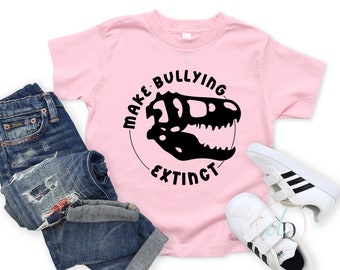 Make Bullying Extinct t-shirt, Pink Shirt Day, Anti bullying shirt, February 24th, Be kind tee, Dinosaur, Kindness Matters, Stop Bullying