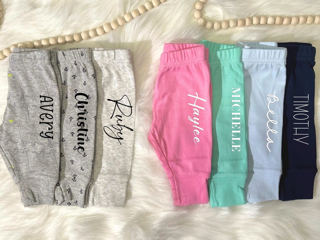 Custom Baby Pants Newborn Pants Custom Name Gift Baby Name Etsy
