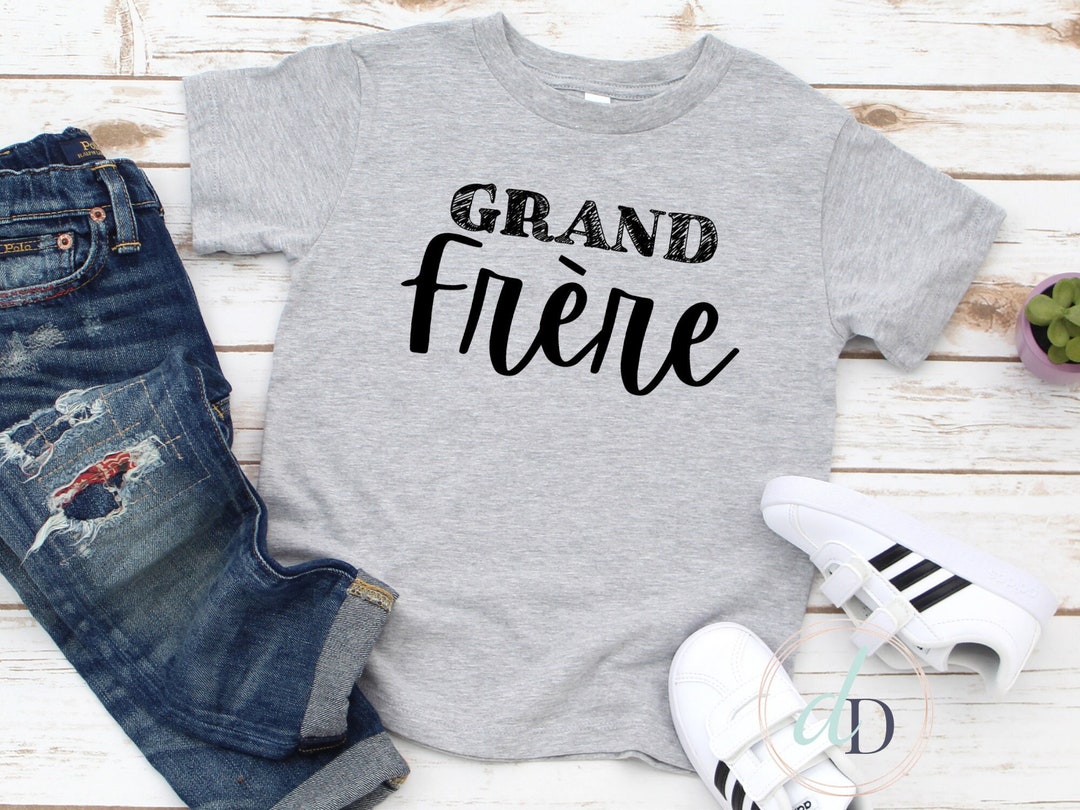 Grand Frère Shirt French Big Brother T-Shirt Großes Bro T-Shirt Neuer