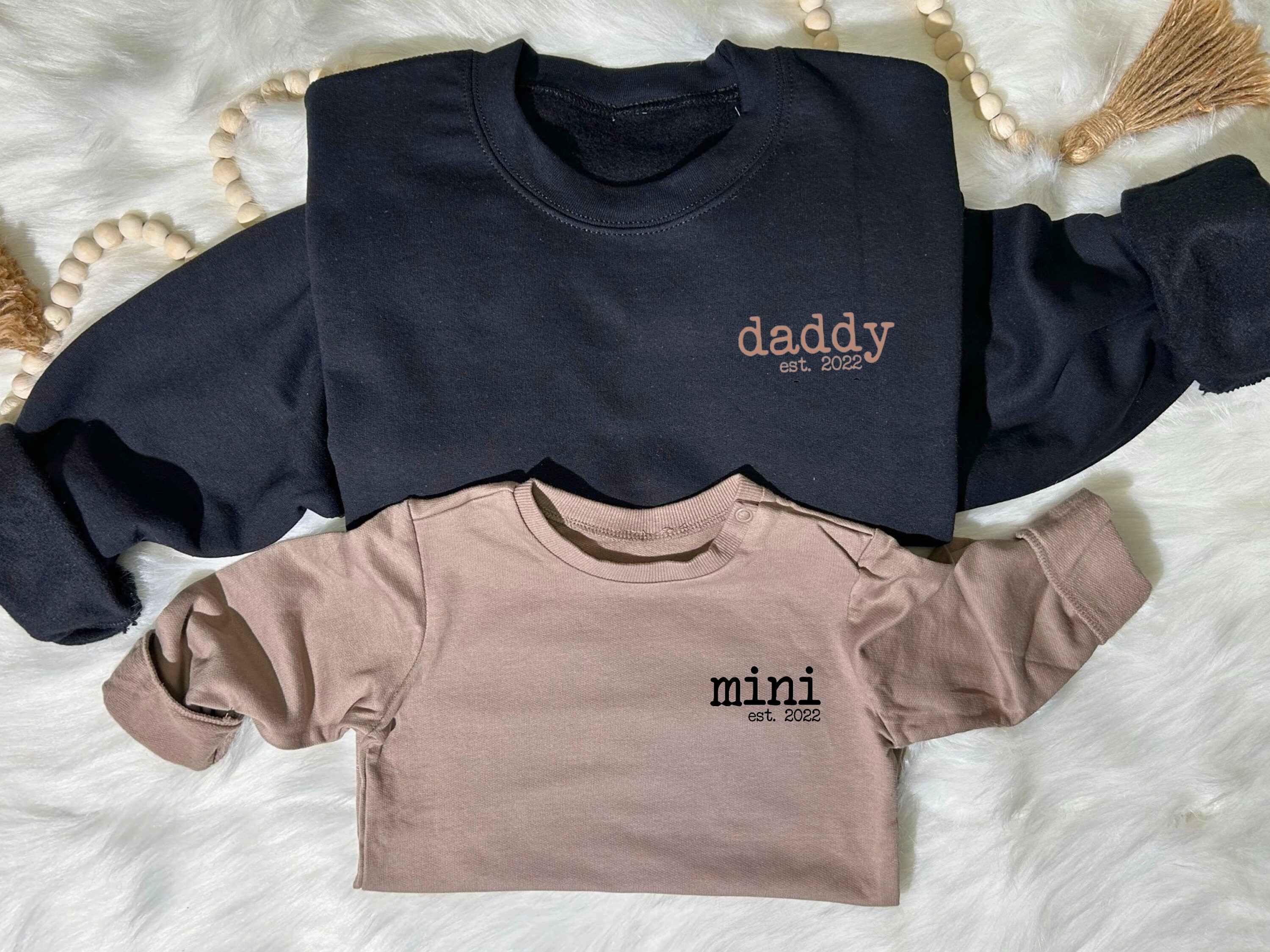 ダダ スウェットシャツ、パパ ミニ セーター、パパと赤ちゃんの  