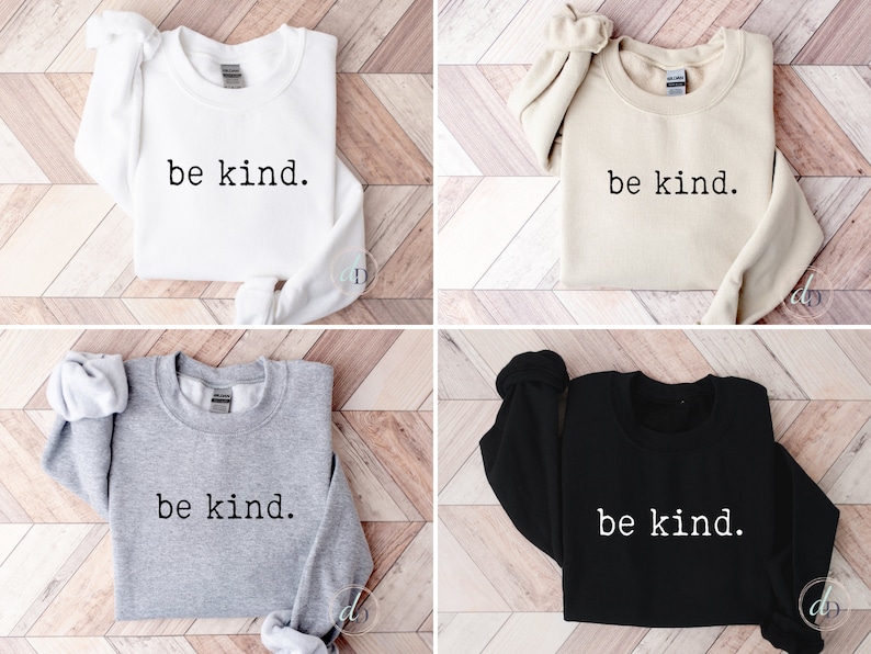 Be Kind, pink shirt day, pink sweatshirt, anti bullying shirt, crewneck, teacher sweater, gift for her, February 23, simplistic, minimalist image 2