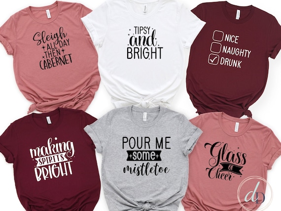 holiday wine shirts