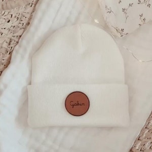 Baby hat - Milk - Customizable - Accessories - Clothing - Gift - Winter - Autumn - White