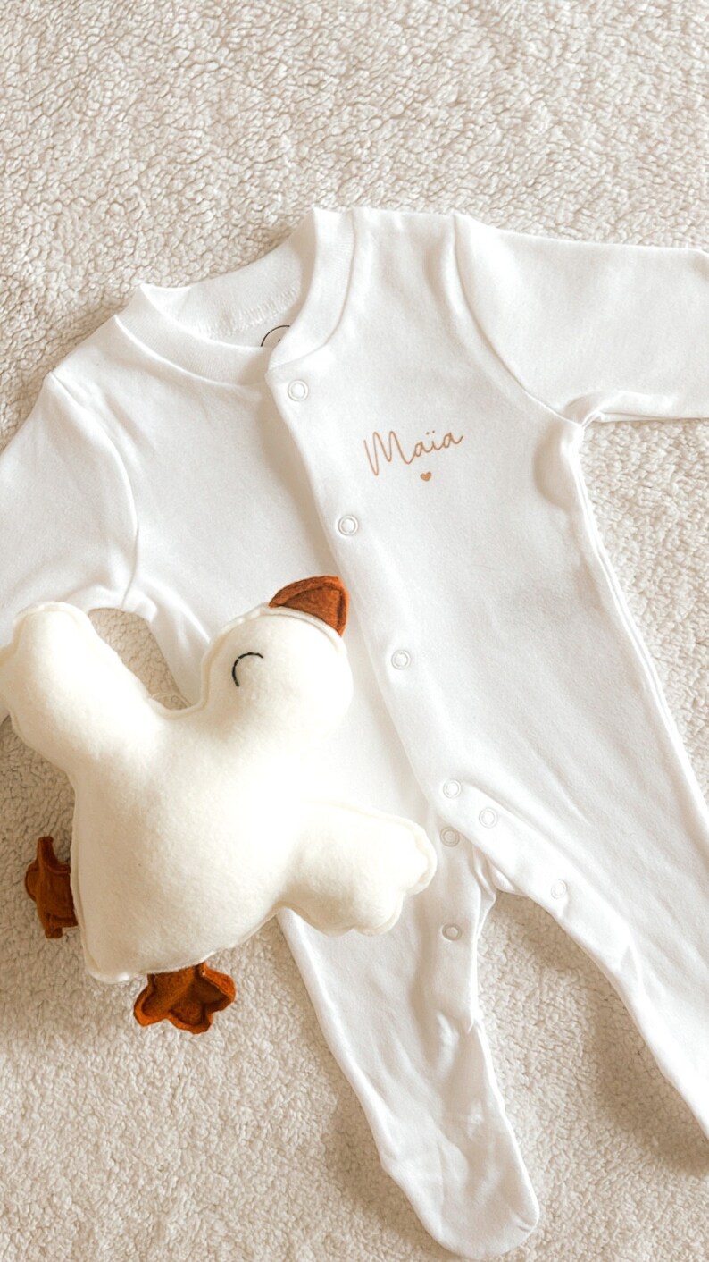 Pyjama bébé en coton à personnaliser - Créateur ETSY : RevedeGrands