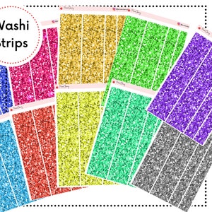 Glitter Washi Strips || Planner Stickers
