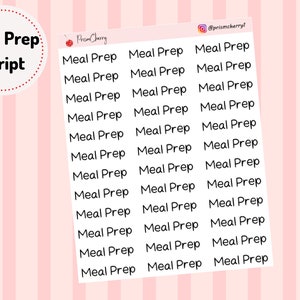 Meal Prep || Icon Sticker || Minimal Planner Sticker || Functional Planner Sticker