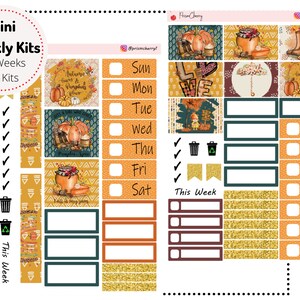 Boho Fall Weekly Kits || PP Weeks Kit || Mini/B6 Kit