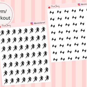 Cardio Icon || Weight Training || Running Icon Sticker || Minimal Planner Sticker || Functional Planner Sticker
