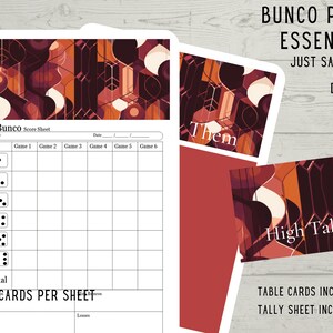 Disco 70&#39;s Bunco Party Essentials - Feuilles de pointage, tentes de table et plus pour les petits rassemblements bunco des années 80 Retro Bunco à télécharger 6 jeux