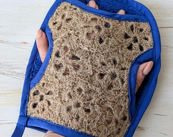 Hemp & Cotton Crochet Washcloth: Exfoliating Bath Mitt