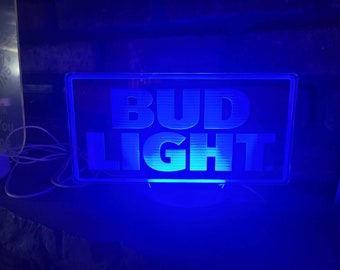 New Orleans Saints Believe Dat Bud Light Beer Bar Neon Light Sign 24"x20" 