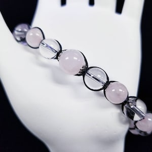 Rose Quartz & Clear Quartz Bracelet