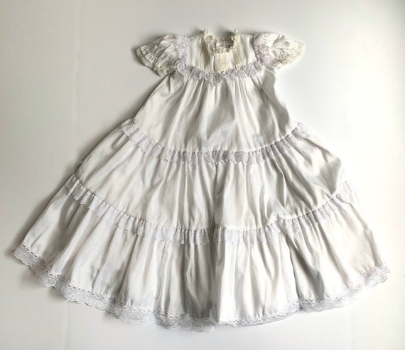 Vintage White and Cream Bryan Christening Gown wi… - image 1