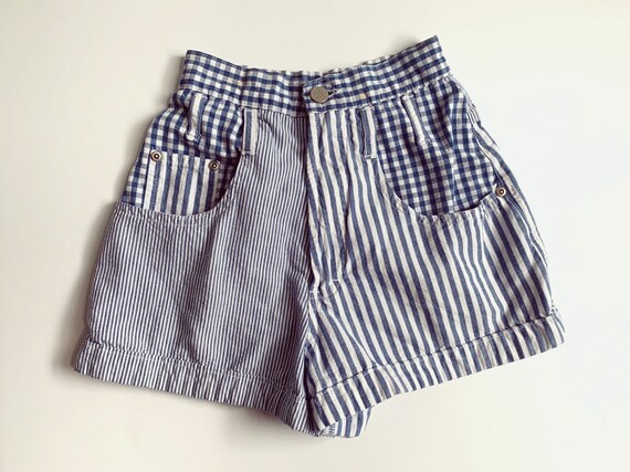 retro striped shorts