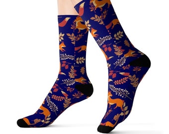 Groomsmen Socks | Fuzzy Socks | Cute Socks | Funny Socks | Fox Plush | Fun Socks | Tube Socks | Animal Socks | Fun Socks for Men