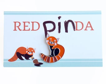 Enamel Pin Cute | Panda Gifts | Red Panda | Kawaii Pin | Hard Enamel Pin | Pastel Enamel Pin | Kawaii Enamel Pin | Cute Pin | Bear Pin