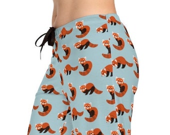 Red Panda | Pajama Pants | Lounge Pants | Sweat Pants | Cute Pajamas | Pajama Bottoms | Holiday Pajamas Bridal Party Pajamas Custom Pajamas