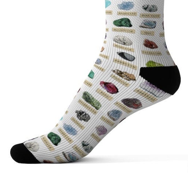 Geology | Crystal Grid | Geology Fabric | Fuzzy Socks | Cute Socks | Designer Socks | Picture Socks | Fun Socks | Cool Socks