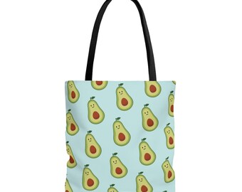 Reusable Grocery Bag | Avocado | Lunch Bag | Vegan Tote Bag | Produce Bag | Farmers Market Bag | Small Project Bag | Girls Tote Bag