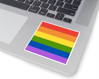 Gay Pride Flag Square Stickers
