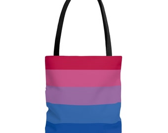 Bisexual Pride Flag | Reusable Grocery Bag | Small Tote Bag | Farmers Market Bag | Grocery Tote Bag | Bi Pride | Bisexual Pride | Bi